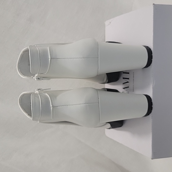 Allegra K Women's Chunky High Heel Platform Zipper Chelsea Boots - Picture 8 of 9